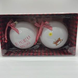Rae Dunn Glass Ornament Mi Primera Navidad